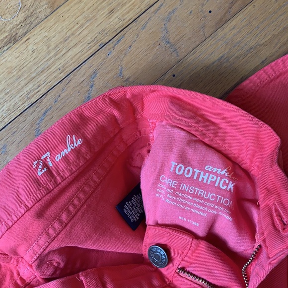 JCrew red ankle denim jeans - Picture 2 of 2